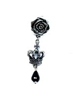Boucle d'oreilles unique Madame Black Femme in Argent Onice MBORFACORGONP - MBORFACORGONP